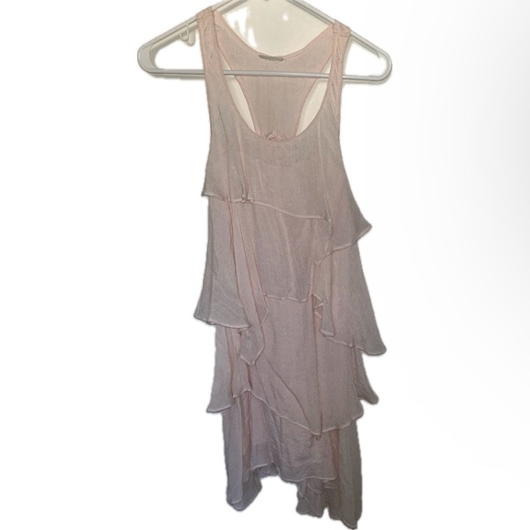 NWOT Layered Ruffle Dress with Bow on the Back (Blush) - Picture 2 of 9